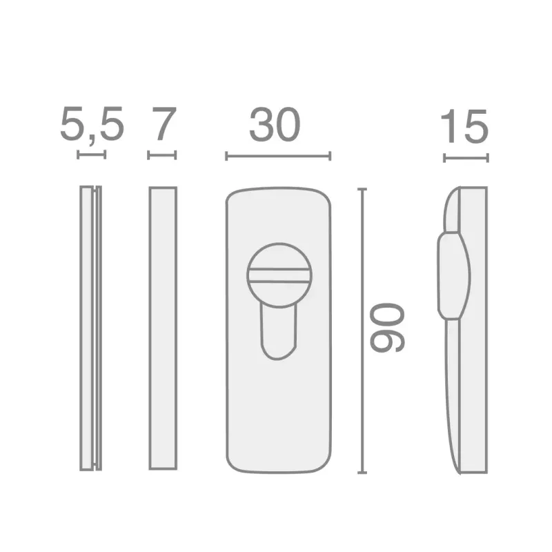 Heracles Salomé rectangular safety rose