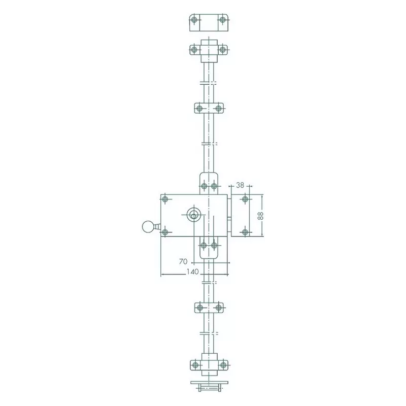 JPM Vega 3-point horizontal pull lock