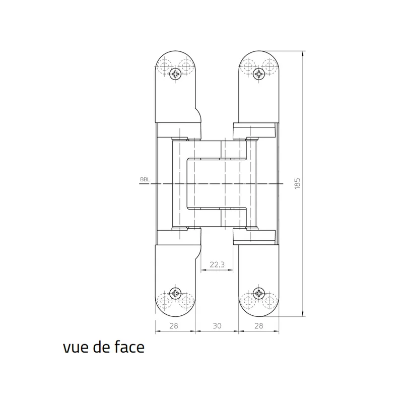 TECTUS TE541 3D FVZ hinge