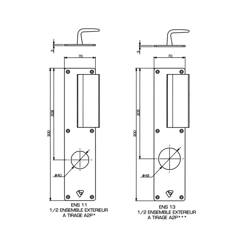 External handle for A2P1/A2P3 Vachette Exclusive