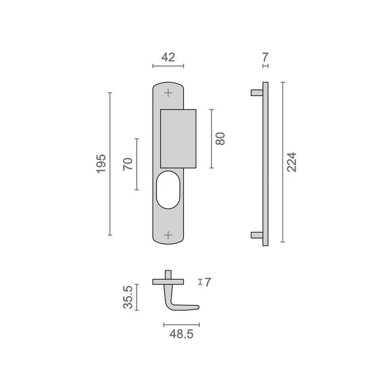 Héraclès Salomé hinge/crutch set Home