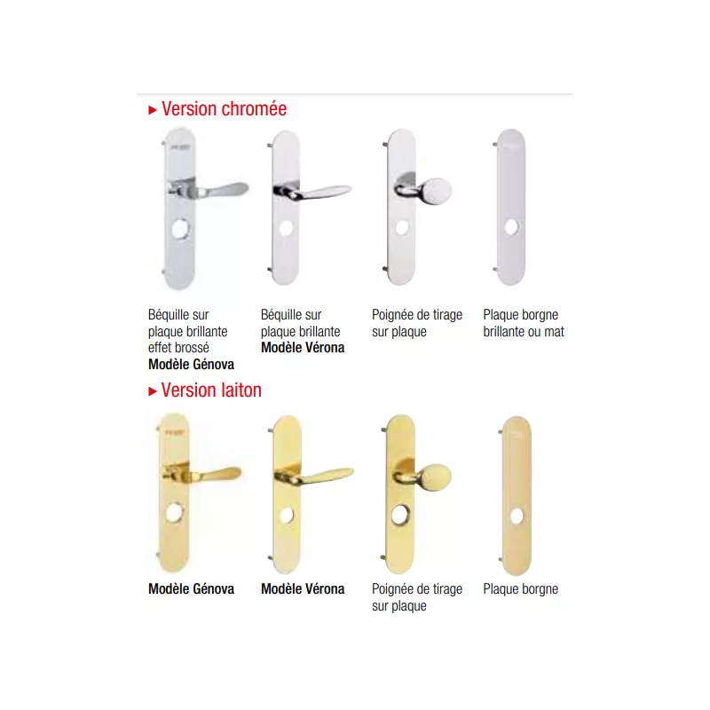 Genova outer handle on plate for Picard S700/Ermetis/Presence1-2