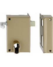 Vertical 1-point mortice lock with pull lever without cylinder