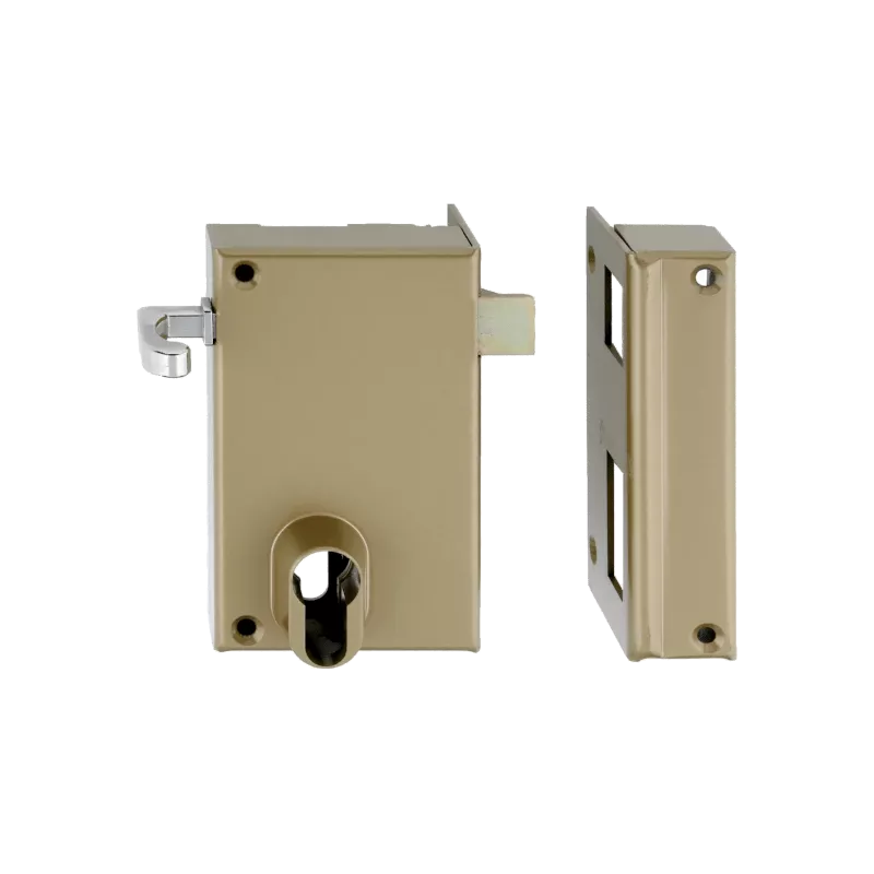 Serrure verticale 1 point applique à tirage sans cylindre