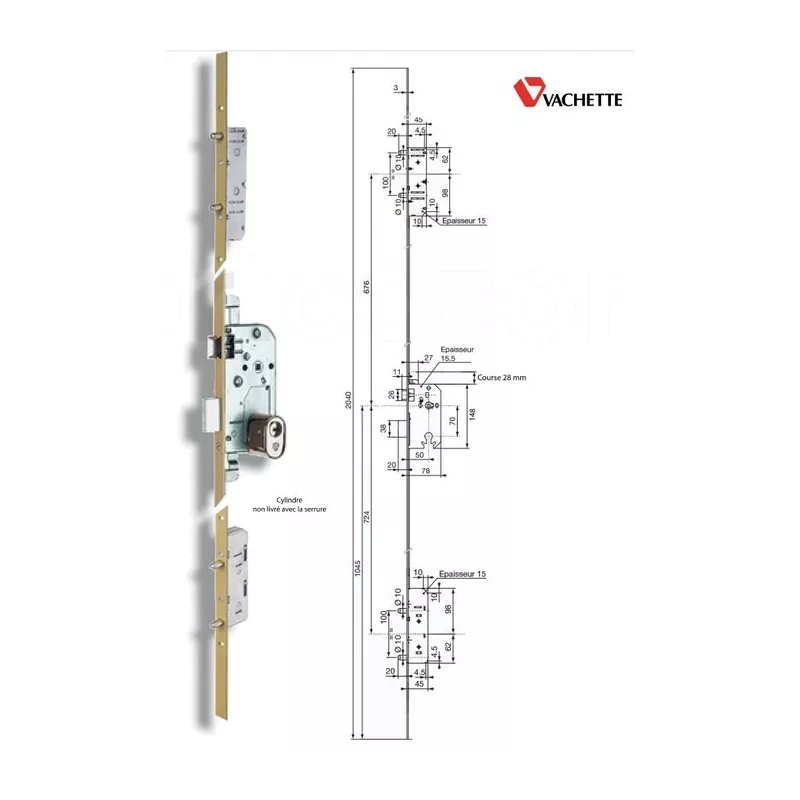 Serrure 5 points Vachette 5900 a2p2**