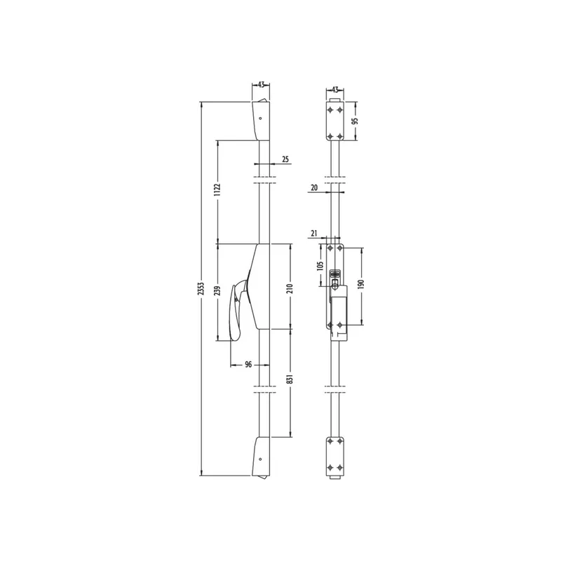 JPM Europad 2-point panic device 179