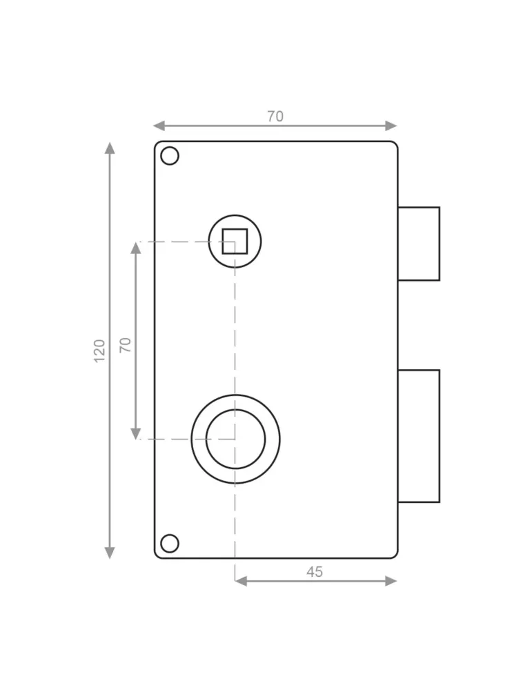 Serrure verticale monopoint Heracles en applique MX4500 SR