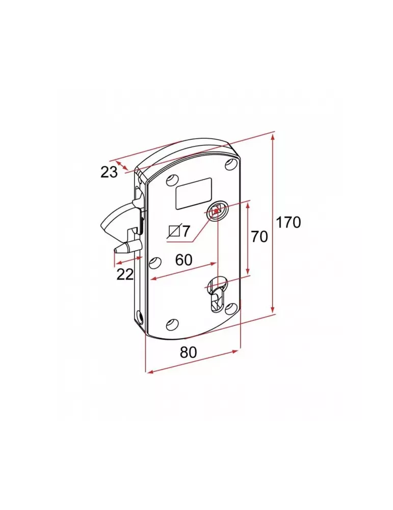 Serrure pour portail coulissant Thirard Modulox