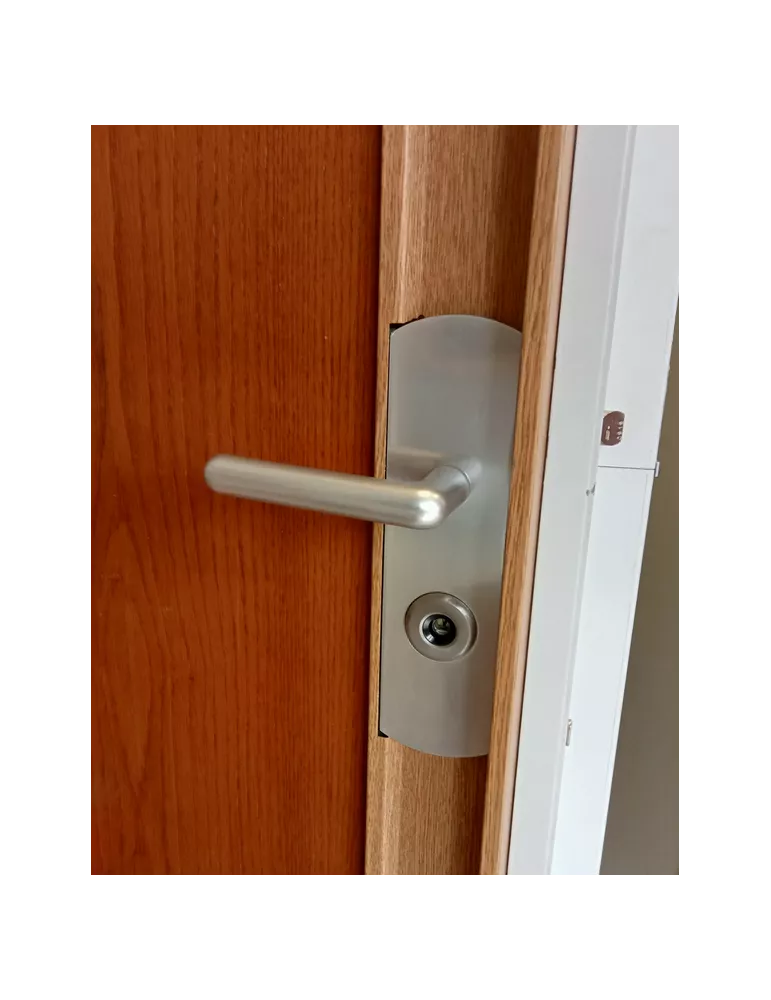 Golf type exterior handle for Fichet locks