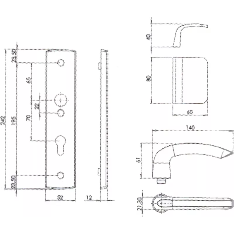 Bricard eMUST armored handle