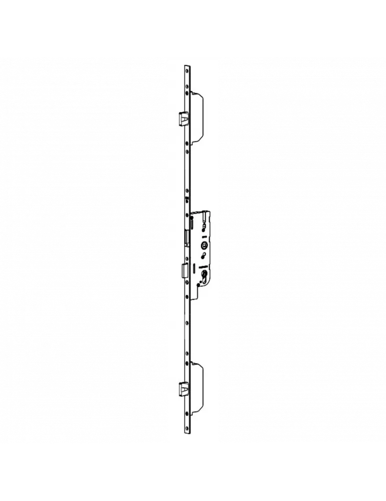 EUROPA 3-point mortise lock with latch and deadbolt