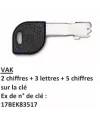 Double de Clé VAK