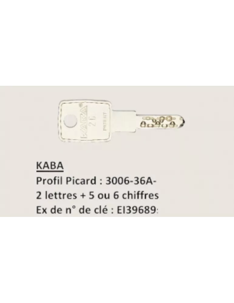 Double de clé Picard Kaba Expert
