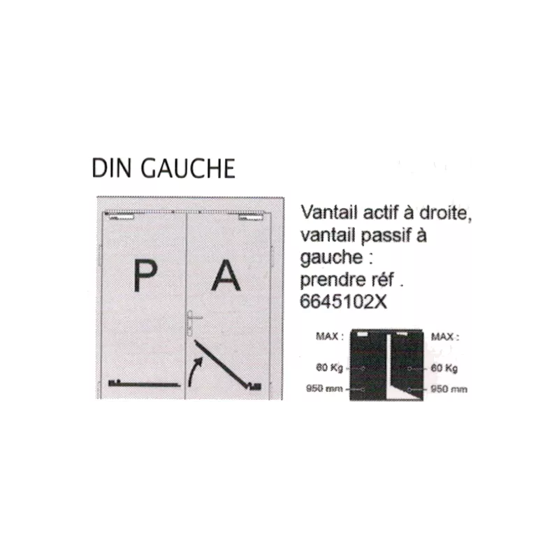 Pack Bricard Série 6000 pour double vantaux côté tirant