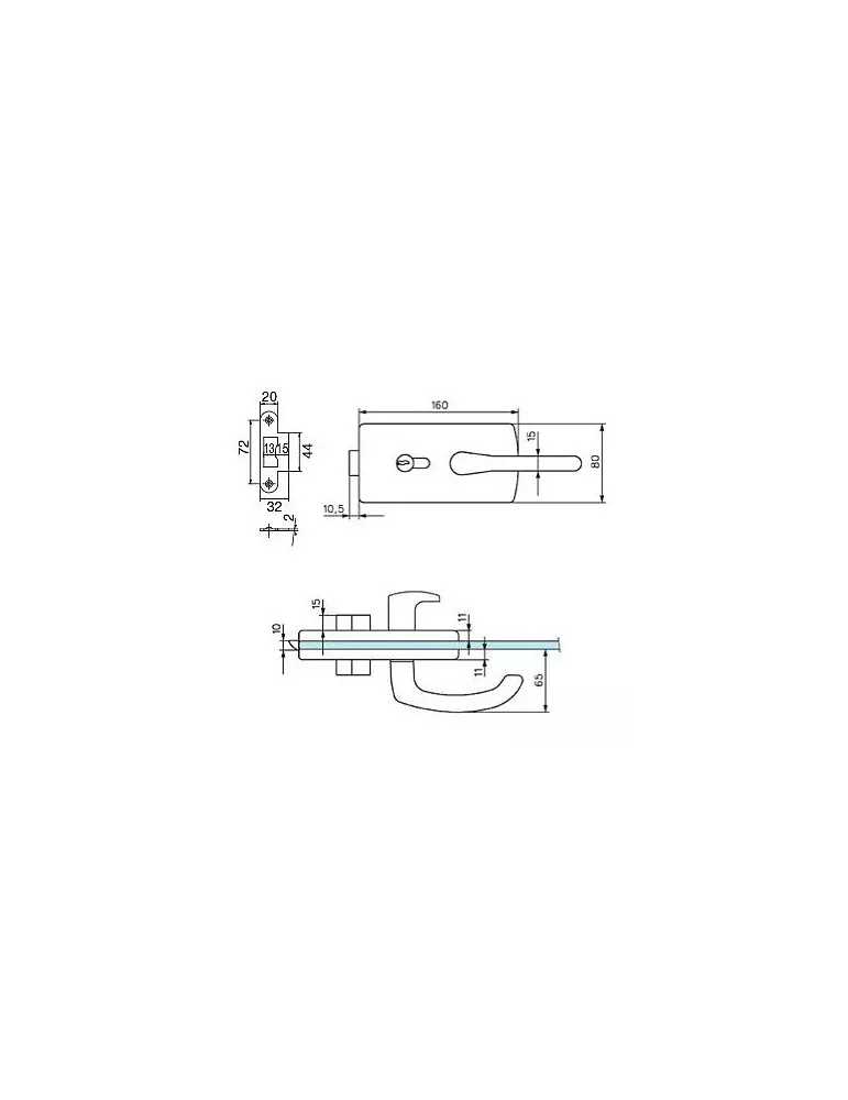 Serrure à bouton de tirage Stremler Lagune 4307