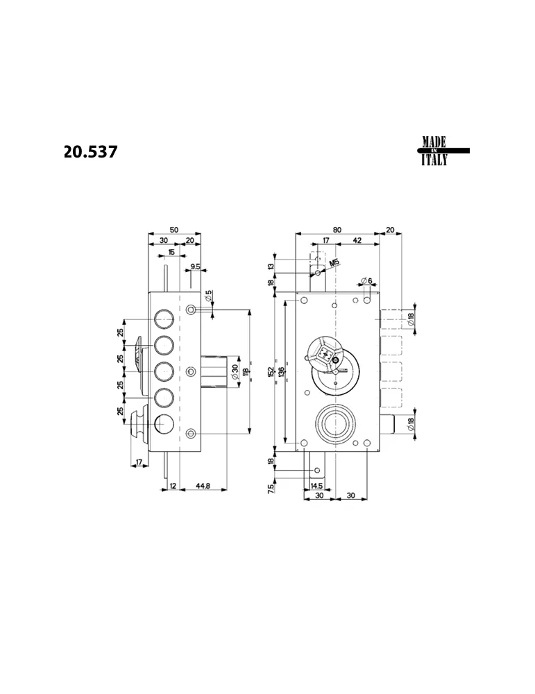 Mottura 20.537 3 point lock