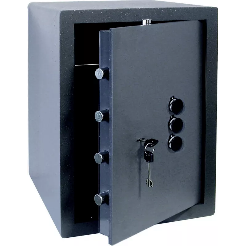Bricard freestanding safe with key and buttons