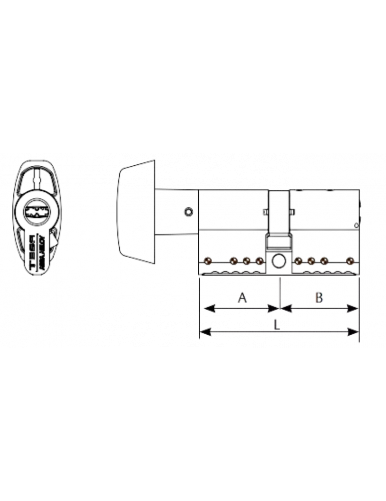 TESA TK100 thumbturn cylinder | High Security | A2PRO