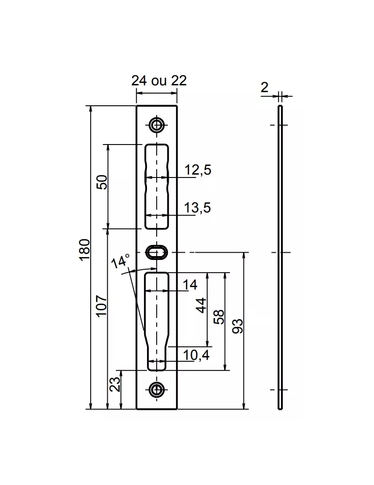 Serrure multipoints axe 26mm Bricard 5922