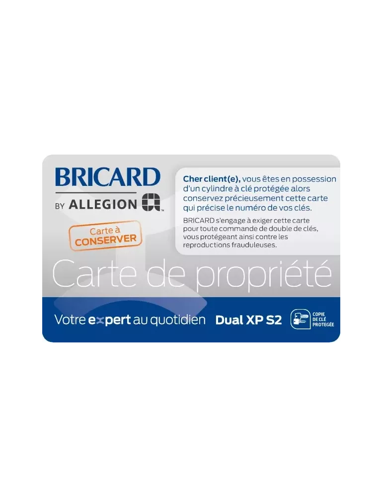 Bricard Dual XP S2 Bipass key