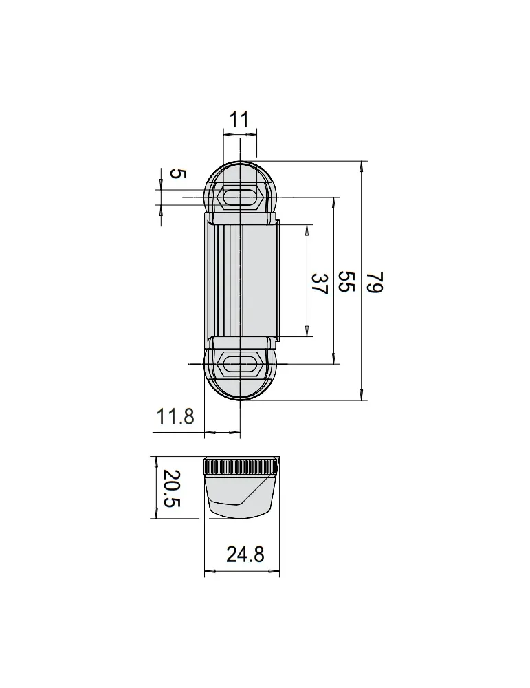 Adjustable strike for Bricard Sécuristyle and Touch Bar for metal doors