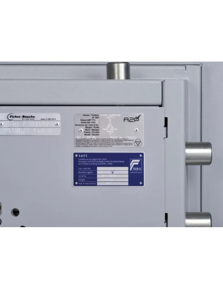 Fichet Bauche Atrius 60 safe Class V - 596 L - MxB + KelNet locks - interior view